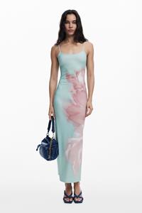 Desigual Midijurk met bloemenprint - BLUE