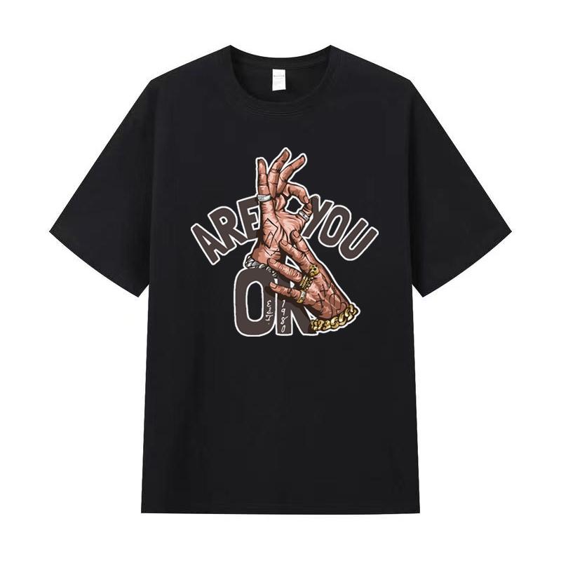Nomi Zomer Heren T-shirt Hoge Kwaliteit Katoen Korte Mouwen Print T-shirt Dames T-shirt Mode Sport Shirt Casual Jogging Top S zwart