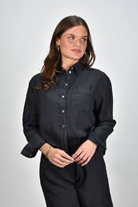 Academia blouse Mia 74DT2-530 linnen zwart