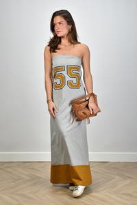 AVDW jurk Bustier 143 strapless grijs