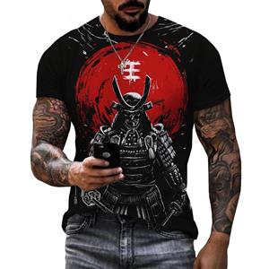 Chengyu Japanse Samurai 3D Geprint T-shirt Warriors Bushido Streetwear O-Neck Oversized T-shirt Korte Mouw Heren Mode Casual T-shirts 4XL