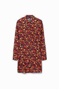 Desigual Korte overhemdjurk bloemen - RED