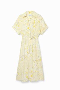 Desigual Midi-overhemdjurk bloemen - WHITE