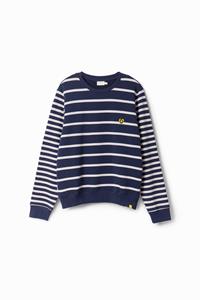 Desigual Gestreept sweatshirt logo - BLUE