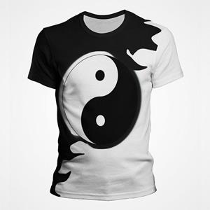 Chengyu Zomer Heren 3D Geprint T-shirt Yin Yang Gossip Punk Stijl Korte Mouw T-shirt Coole Tops Tees 3XL