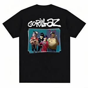 New Young Muziekband Gorillazs Punk Rock Print T-shirt 90s Casual Fashion Korte Mouw Plus Size T-shirt Unisex XS