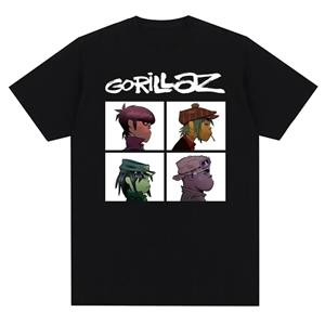 WE BELIEVE Muziekband Gorillazs Punk Rock Print T-shirt 90s Casual Fashion Korte Mouw Plus Size T-shirt Unisex XS