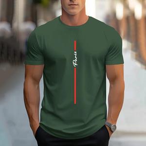 Bobby3 Parijs Heren T-shirt Mode Streetwear Zomer Korte Mouw Letter Print Heren T-shirts Oversized Kleding Casual Ronde Hals Tops L