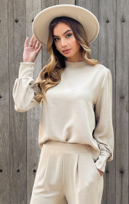 Jurkjes Blouse Long Sleeve Lilly Beige