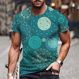Chengyu Heren T-shirt Afrikaanse Dashiki Traditionele Tops Vintage Etnische Stijl Kleding Casual Outfits O-hals Oversized Korte Mouw Streetwear 6XL