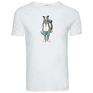 GreenBomb  Animal Dog Traveller Guide T-Shirt - T-shirt, wit