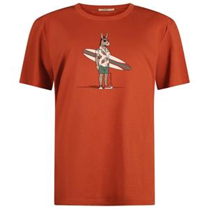 GreenBomb  Animal Donkey Surf Guide T-Shirt - T-shirt, rood