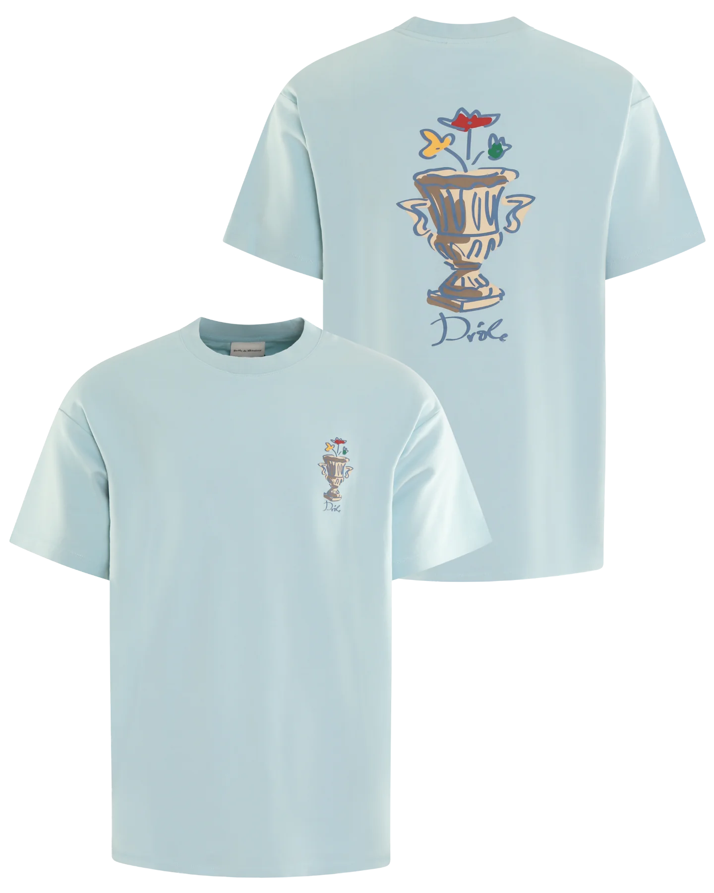 Drole De Monsieur Heren le t-shirt slogan vignes