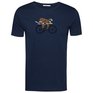 GreenBomb  Animal Finish Sloth Guide T-Shirt - T-shirt, blauw