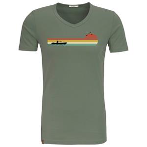 GreenBomb  Nature Canoe River Peak T-Shirt - T-shirt, olijfgroen