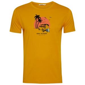 GreenBomb  Nature Car Surf Guide T-Shirt - T-shirt, geel