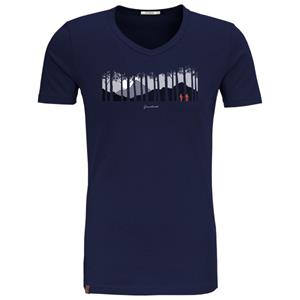 GreenBomb  Nature Forest Couple Peak T-Shirt - T-shirt, blauw