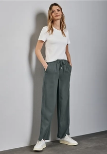 Street One Broek met wijde pijpen in keperstof