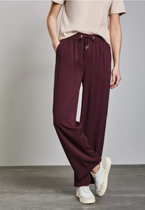 Street One Broek met wijde pijpen in keperstof