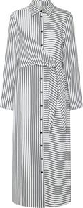 Y.A.S Yasicy ls long shirt dress s. star white/grisialle
