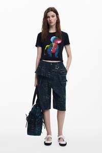 Desigual Bermuda jort Collina Strada - BLACK