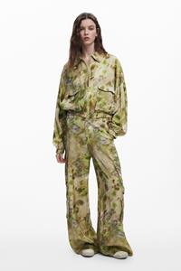 Desigual Satijnen cargobroek Collina Strada - GREEN