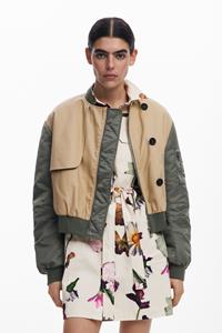 Desigual Gecombineerde bomber trenchcoat - BROWN