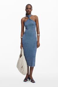 Desigual Midi-jurk met knoopdetail - BLUE