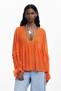 Desigual Laagjesblouse - ORANGE