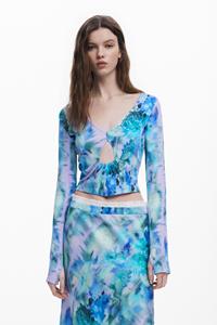 desigual Cutout T-shirt Collina Strada - BLUE