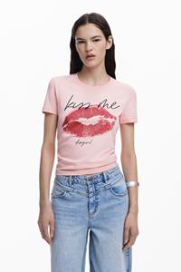 desigual T-shirt "Kiss Me" - RED