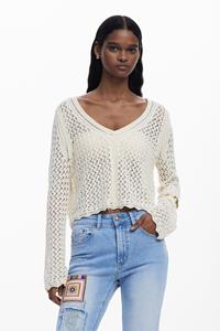 Desigual Dik gebreide trui - WHITE