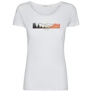 GreenBomb  Women's Nature Hike Mountains Loves T-Shirt - T-shirt, wit