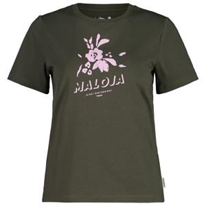 Maloja  Women's LasiM. - T-shirt, bruin/olijfgroen
