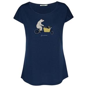 GreenBomb  Women's Bike Cargo Raccoon Cool T-Shirt - T-shirt, blauw
