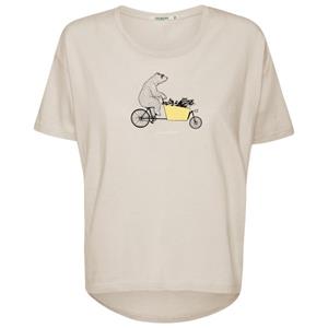 GreenBomb  Women's Bike Cargo Raccoon Feel T-Shirt - T-shirt, beige