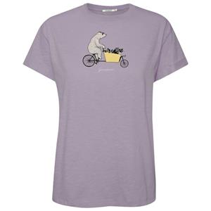 GreenBomb  Women's Bike Cargo Raccoon Stop T-Shirt - T-shirt, purper/roze