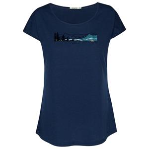 GreenBomb  Women's Nature Hike Mountains Cool T-Shirt - T-shirt, blauw