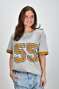 AVDW oversized t-shirt met print grijs