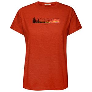 GreenBomb  Women's Nature Hike Mountains Stop T-Shirt - T-shirt, rood