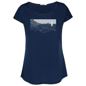 GreenBomb  Women's Nature Set Sail Cool T-Shirt - T-shirt, blauw