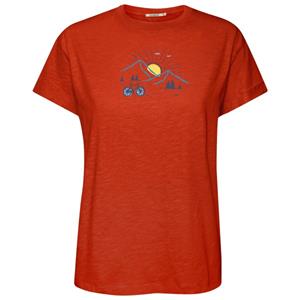 GreenBomb  Women's Nature Sunset Ride Stop T-Shirt - T-shirt, rood