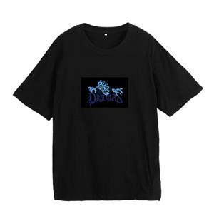 Zeblaze Geluidsgeactiveerd Dracula LED Light EL Equalizer T-shirt XXL