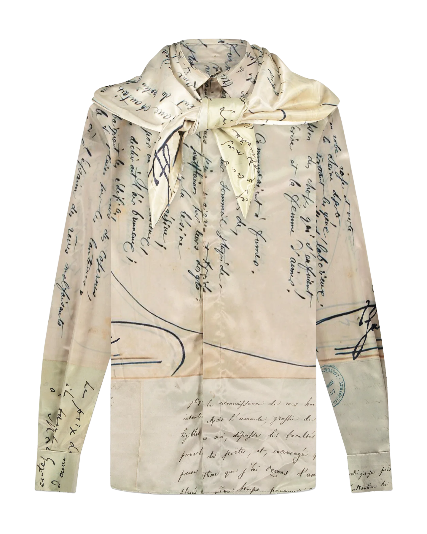 Flaneur Homme Heren letter viscose shirt