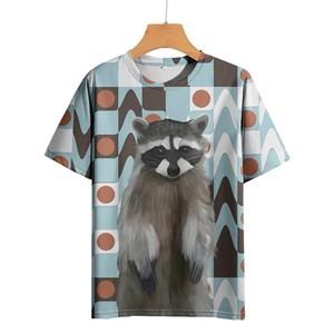 ETST 03 Cartoon Anime Kat Bedrukt T-shirt Voor Mannen Japanse T-shirts Wolf T-shirt Outdoor Hip Hop Tops Kleding Casual Losse Korte Mouw T-shirts 4XL