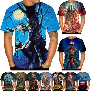 ETST WENDY 005 Hot sale nieuwe levende doden 3D-print t-shirt rockmuziek ronde hals korte mouw heavy metal mode casual unisex tops XS