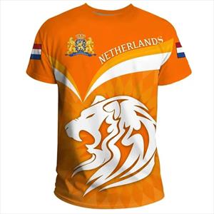 ETST 07 2024 Nederlandse vlag 3D-geprint kinder T-shirt Zomer heren T-shirt Dames T-shirts Sportshirt T-shirts voor jongens Tops Kindertops S