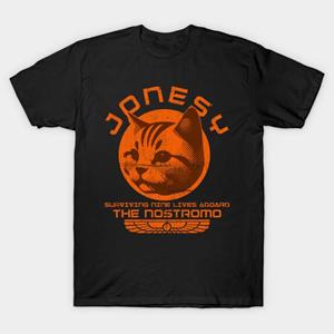 SPORTS TRIP Heren Zwart Print T-shirt Super Large TShirt Jonesy - Surviving Nine Lives Aboard The Nostromo No-Cut Transfer Paper Print Katoenen T-shirt 4XL zwart