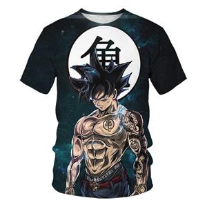 Bobby3 3-14Y Kind Goku Vegeta T-shirts Jongens Dragon Ball ZT Shirts Losse T-shirt Anime Tee Cartoon Tops Kinderen Zomer Jongen Korte Mouw 100cm
