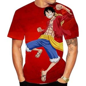 ETST 07 Eendelige aap D. Luffy T-shirt Anime Cartoon Anime 3D 3D Harajuku Grafisch Voor Koppels Mannen Vrouwen Volwassenen Terug Naar School 3D Print L